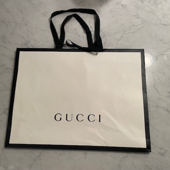 Gucci Large Paper Shopping Bag Authentic - Picture 1 of 6